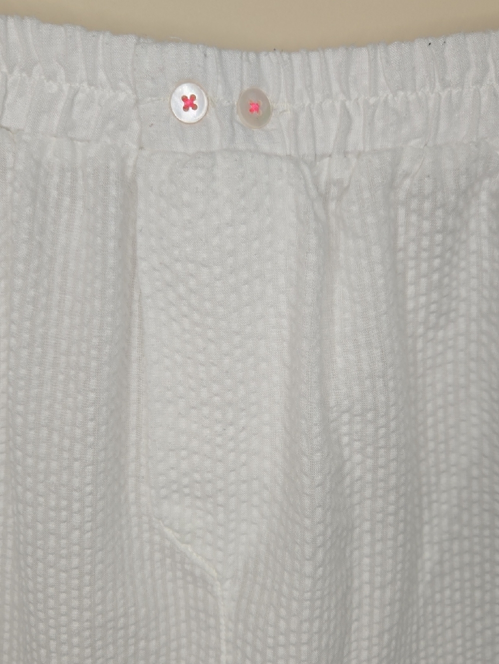 Intimately Free People White Seersucker Boxer Shorts Lounge Medium - Picture 4 of 7
